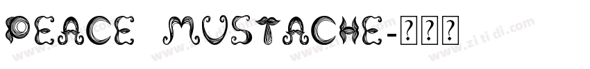 peace mustache字体转换